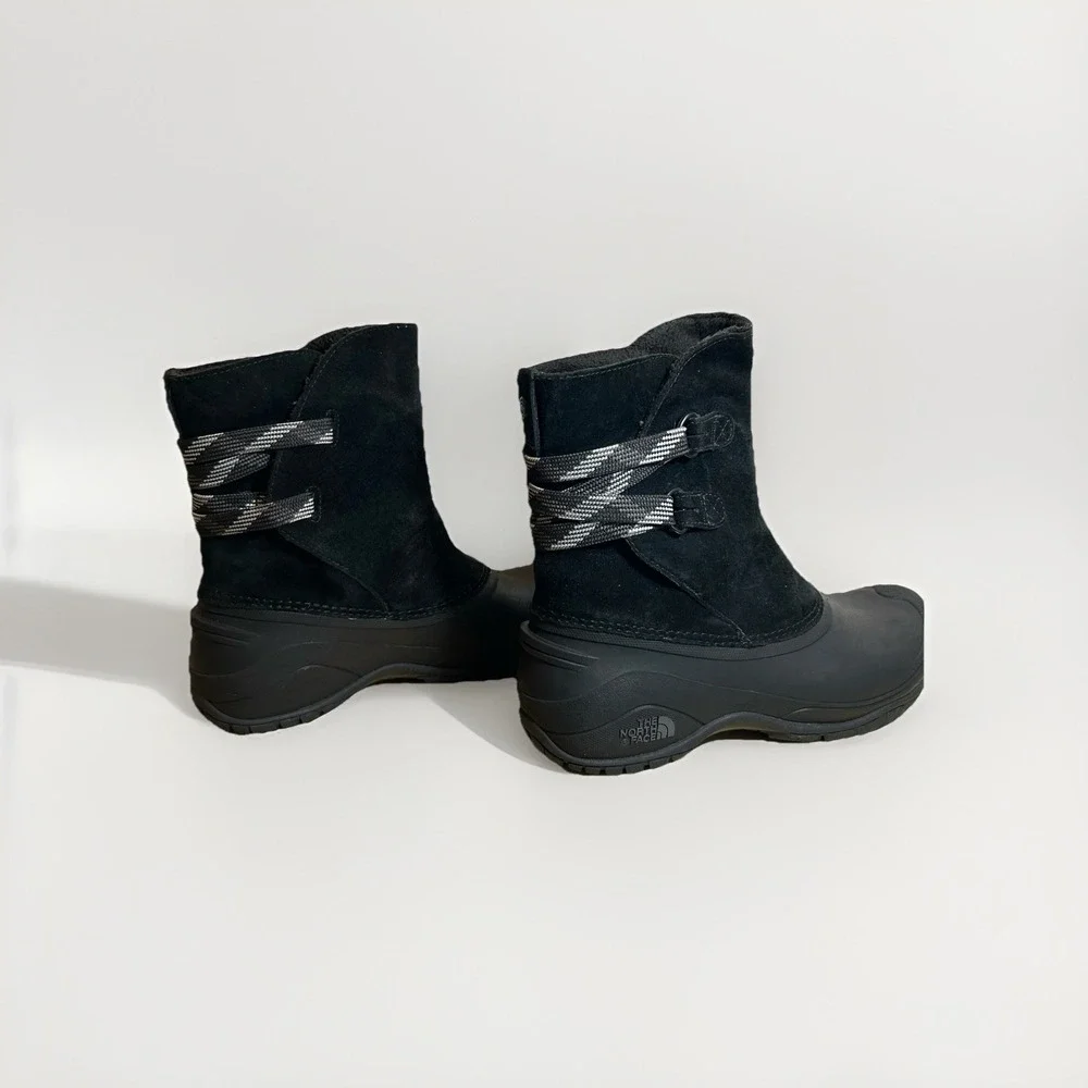 North Face SHELLISTA II Women WaterProof Leather Shorty Boots Shoes Black Size 8